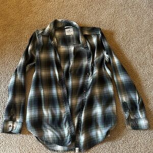 Green and White Flannel